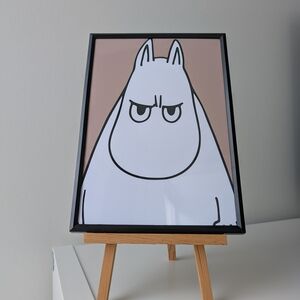 Framed Angry Moomintroll Poster. 20x30cm. New